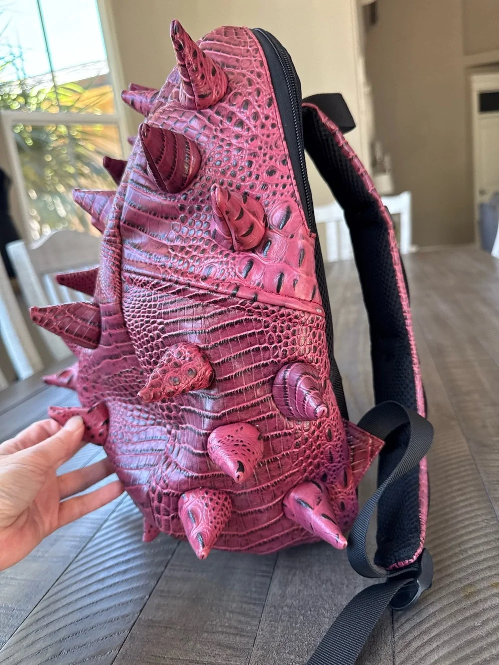 Madpax Redtilian Spiked Premium Faux Leather 13’ Daypack/Backpack for Men/Women